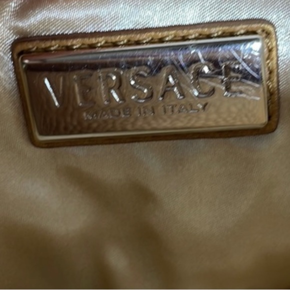 Versace gorgeous Medusa gold leather see pictures please. Price Form - Picture 5 of 14